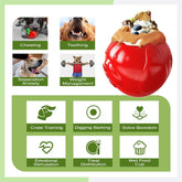 Dog Chew Strawberry Toy - Puppy Stuffable Freezable Toy - Filling Capabilities For Extended Play Time& Treat Food Dispensing Ball -  Erichment Toys - Durable & Indestructible